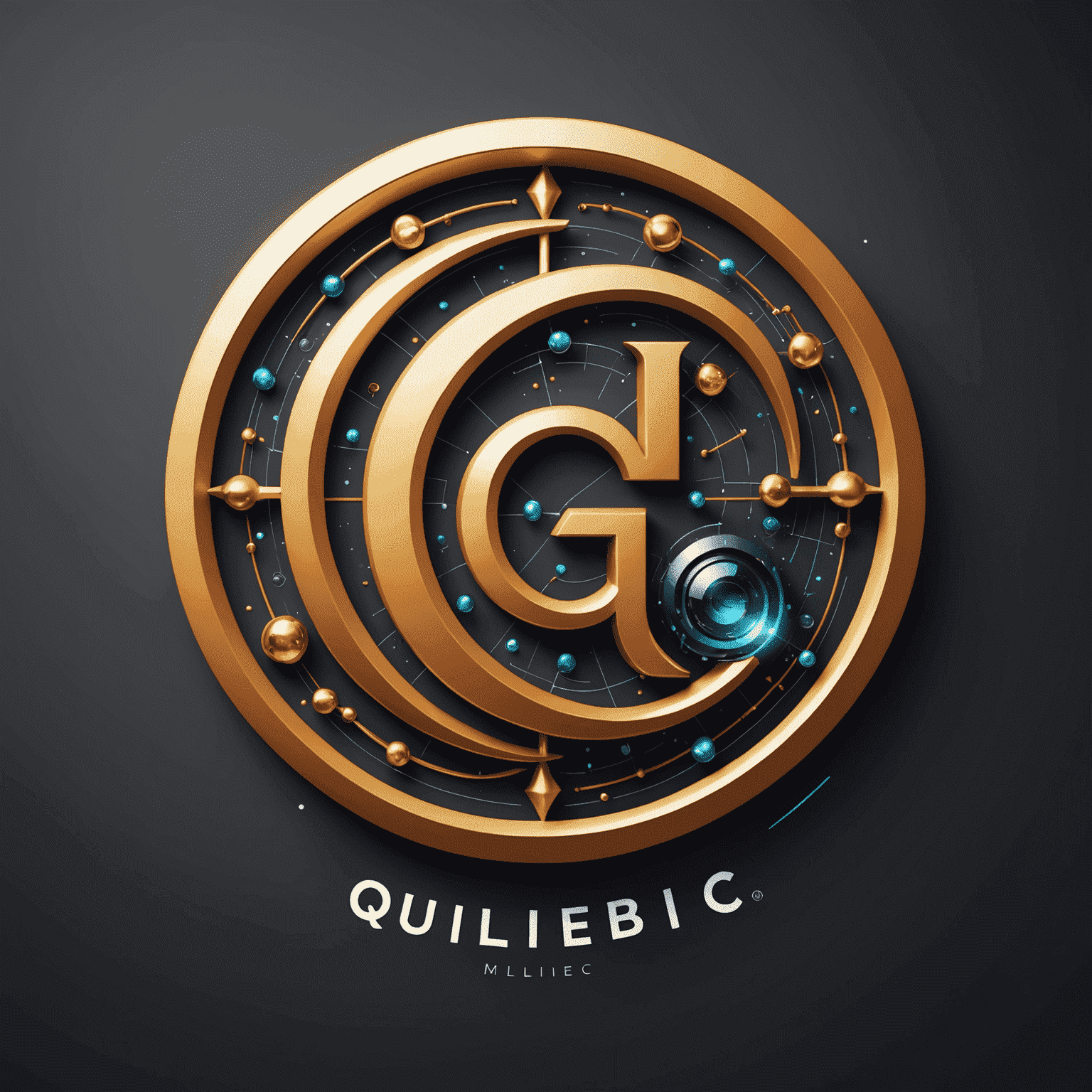 Qulibelic logo featuring a stylized 'Q' with quantum-inspired design elements