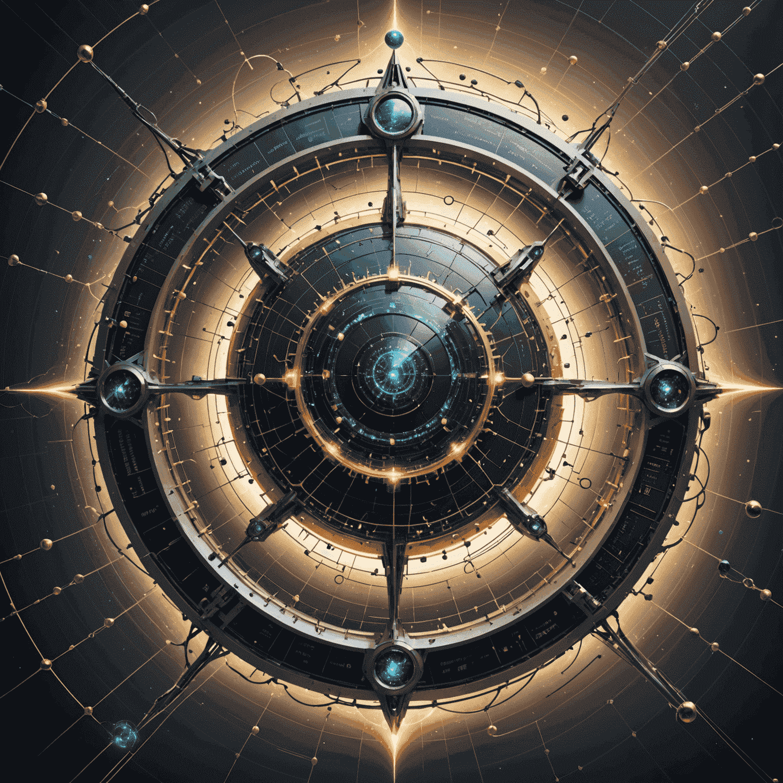 An abstract visualization of quantum algorithm design, featuring complex mathematical equations, flowcharts, and quantum gates intertwined in a creative and futuristic manner