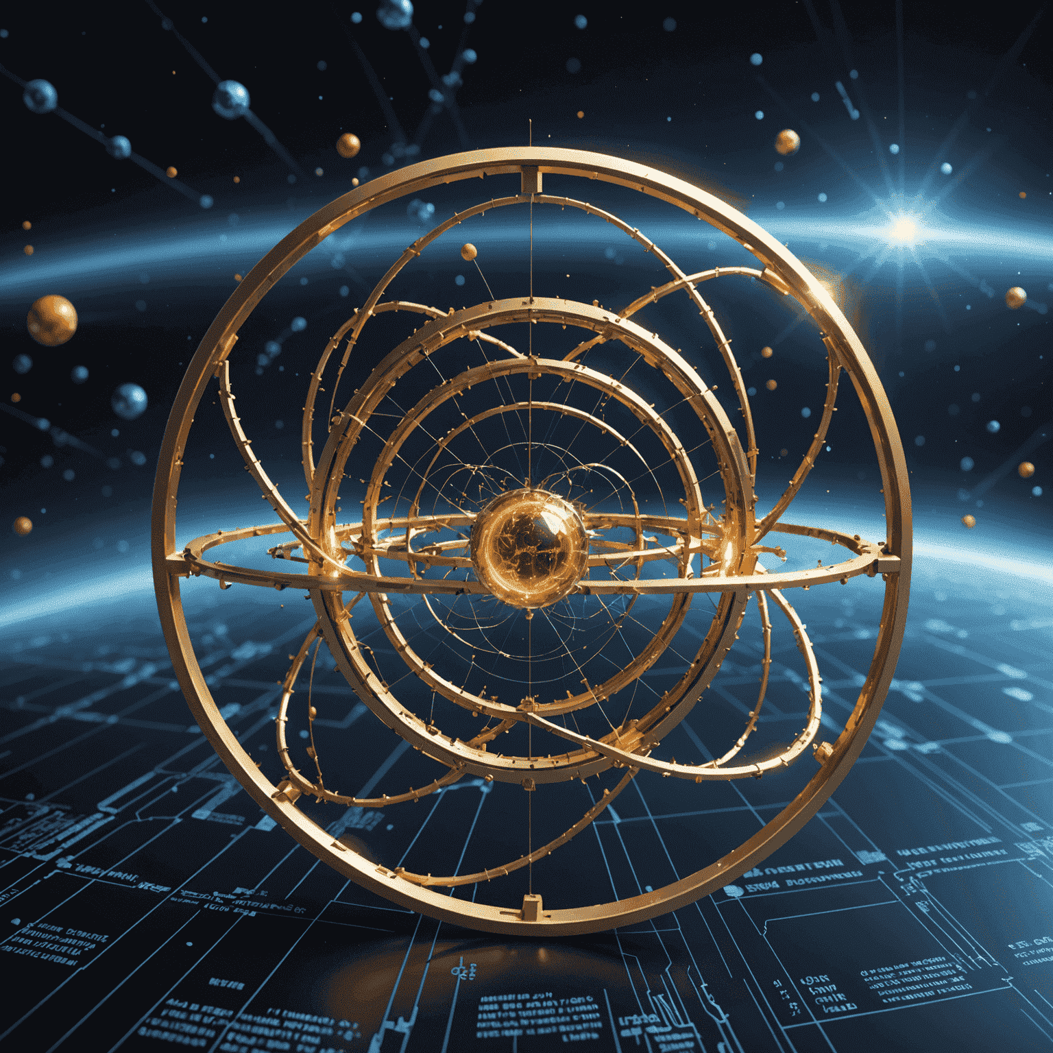 A detailed illustration of quantum error correction techniques, showing quantum states being protected and corrected through advanced error mitigation methods